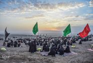 برگزاری عزاداری امام حسین (ع) در کویر خوریان سمنان