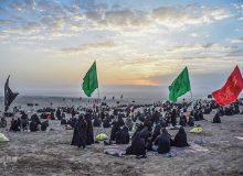 برگزاری عزاداری امام حسین (ع) در کویر خوریان سمنان